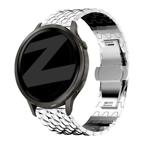 Bandz Garmin Forerunner 170 Steel Strap 'Dragon' (Silver)