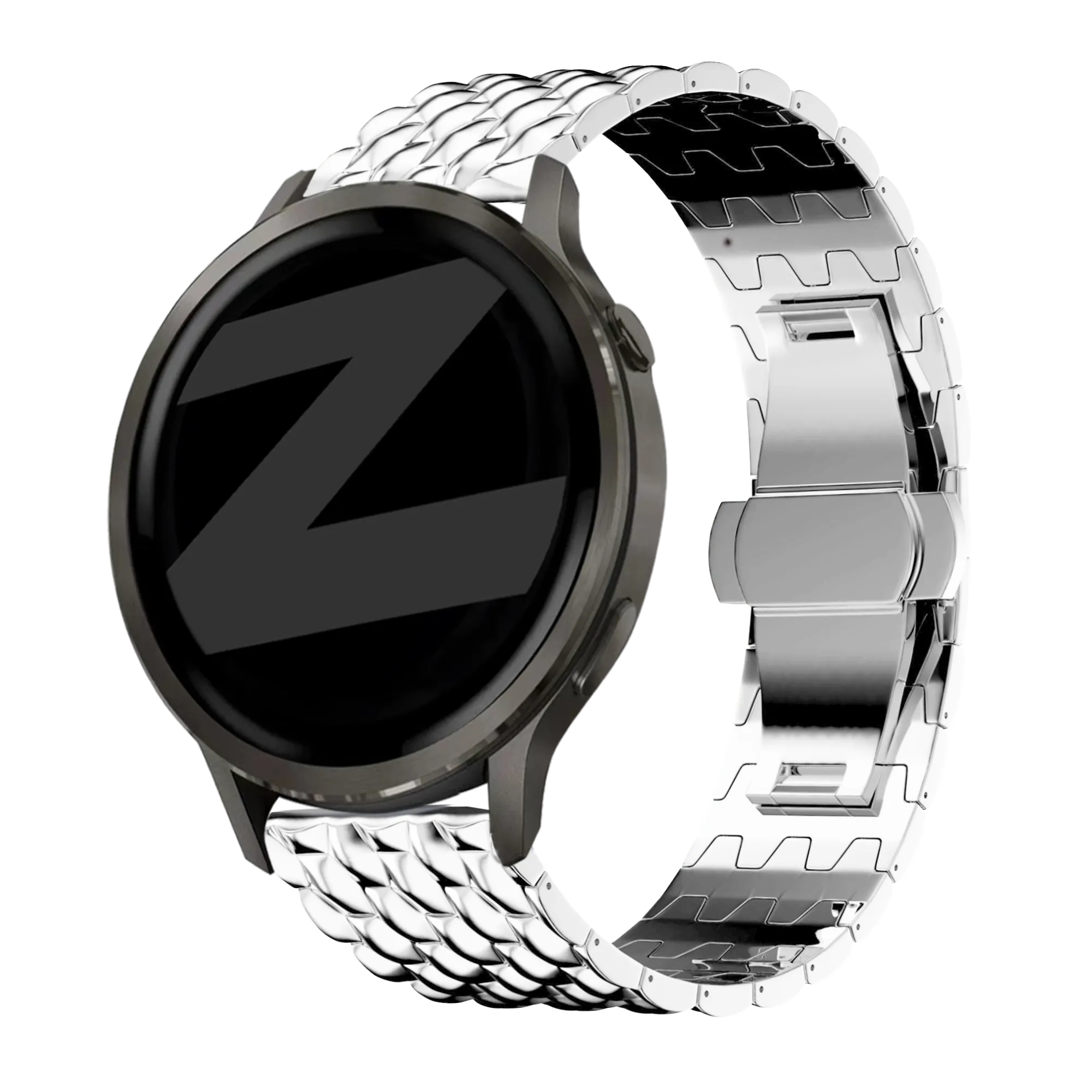 Bandz Garmin Bounce 2 Steel Strap 'Dragon' (Silver)