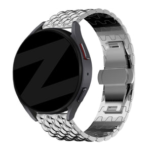 Bandz Garmin Forerunner 570 - 42mm Steel Strap 'Dragon' (Silver)