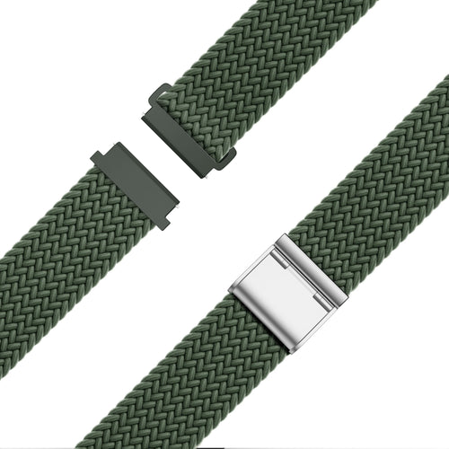 Bandz Oppo Watch X2 Woven Nylon Strap (Olive Green)