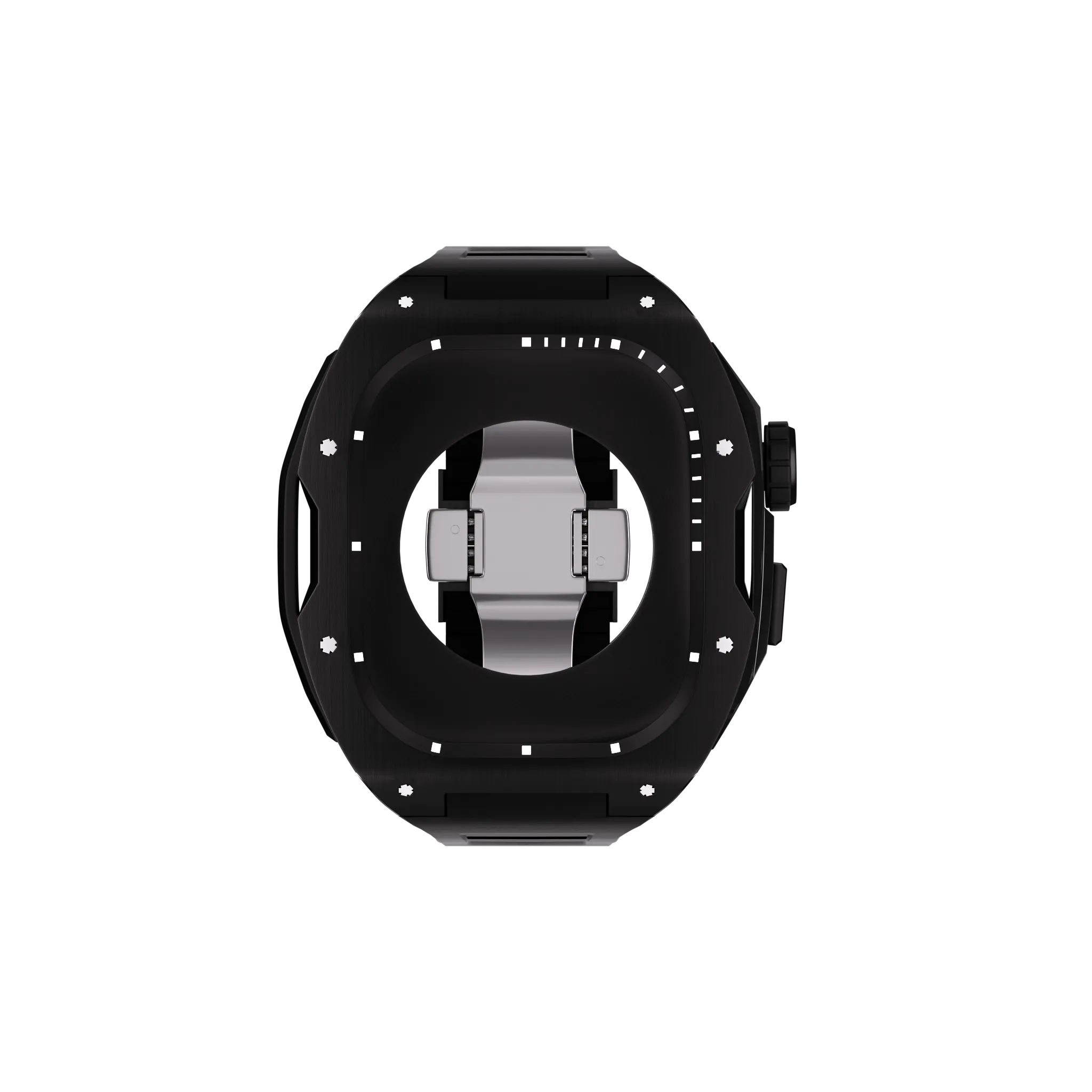 Reqior Apple Watch 45mm Case with Rubber Strap (Black)