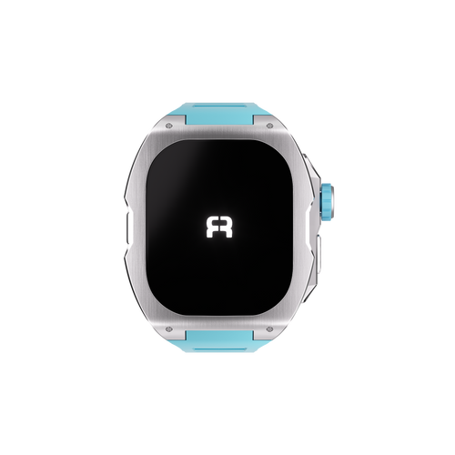 Reqior Apple Watch Ultra Case with Rubber Strap (Blue)