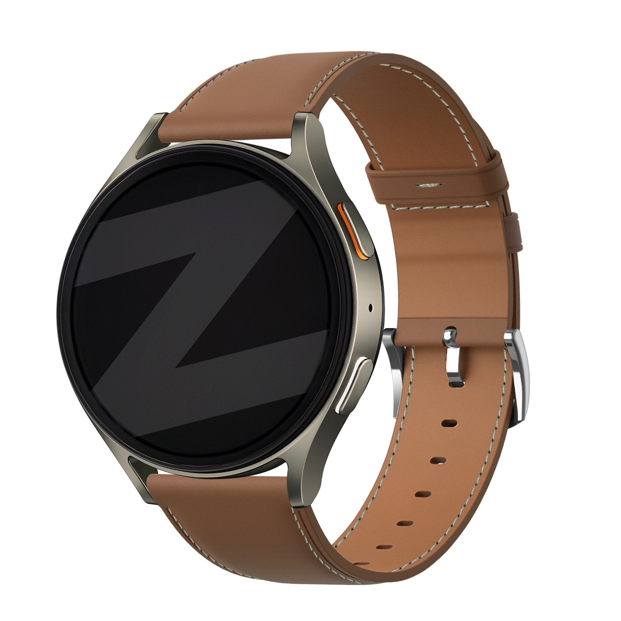 Bandz OnePlus Watch 3 Leather Strap 'Easy Fit' (Brown)