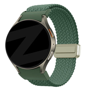 Bandz Samsung Galaxy Watch 5 - 44mm Braided Strap 'Easy Fit' (Green)