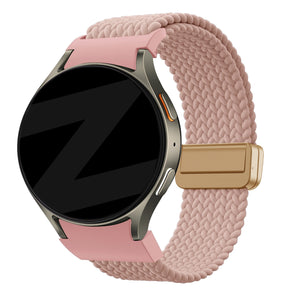 Bandz Samsung Galaxy Watch 5 - 40mm Braided Strap 'Easy Fit' (Pink)