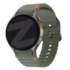 Bandz Samsung Galaxy Watch 4 Classic 42mm Wave Strap 'Easy Fit' (Green)