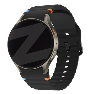 Bandz Samsung Galaxy Watch FE Wave Strap 'Easy Fit' (Black)