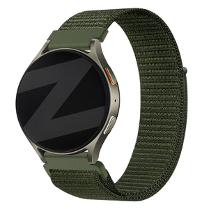 Bandz Samsung Galaxy Watch Active Nylon Strap 'Easy Fit' (Green)