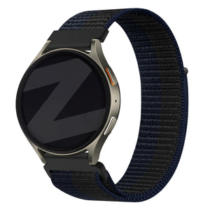 Bandz Amazfit Balance 2 Nylon Strap 'Easy fit' (Black/Blue)