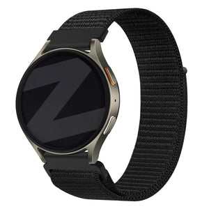 Bandz Samsung Galaxy Watch 46mm Nylon Strap 'Easy Fit' (Black)