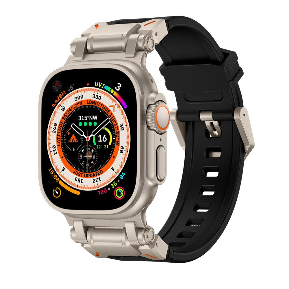 Apple Watch 'Explorer' TPU Strap (Black met Titanium)
