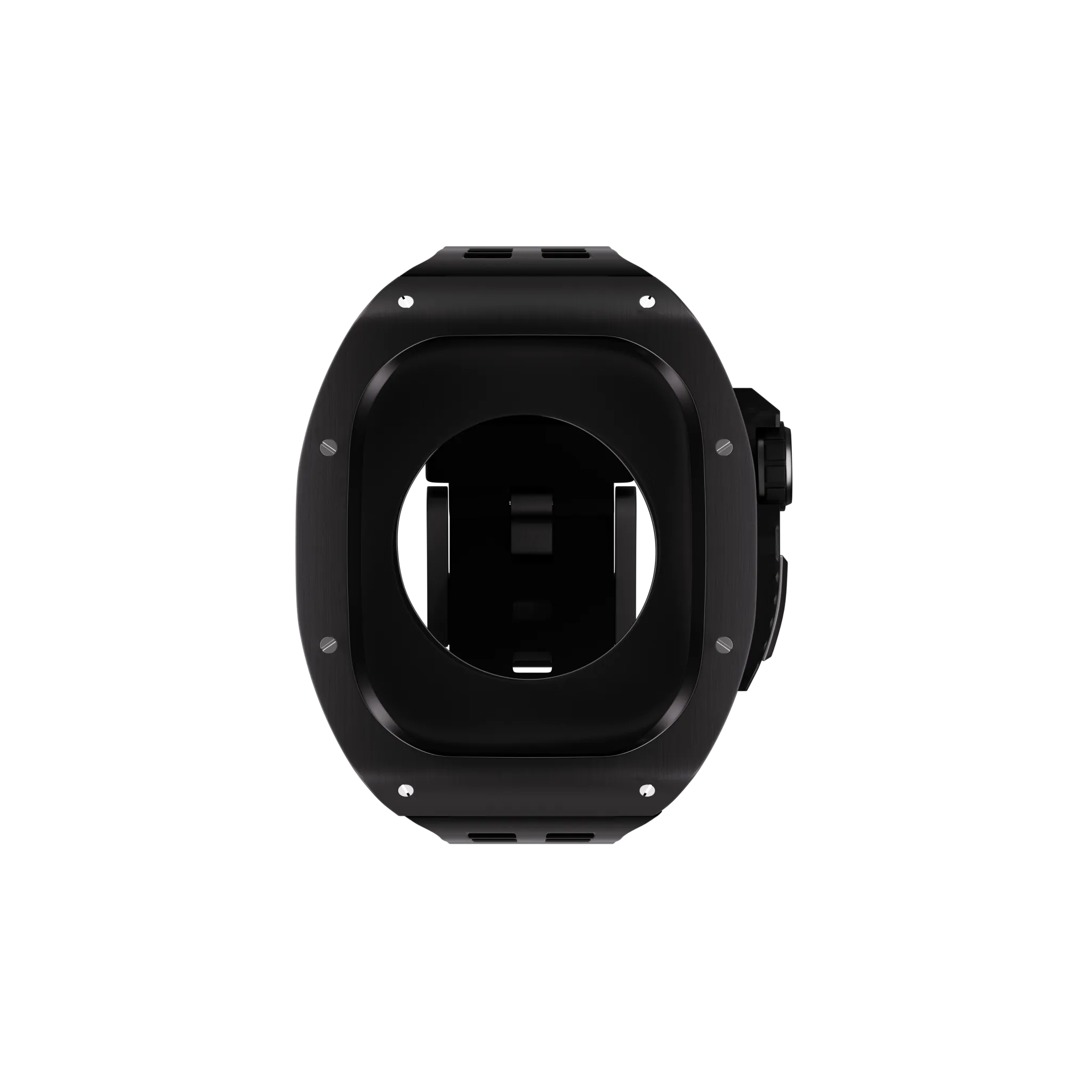 Reqior Apple Watch 45mm Polymer and Metal Case with Rubber Strap (Black)