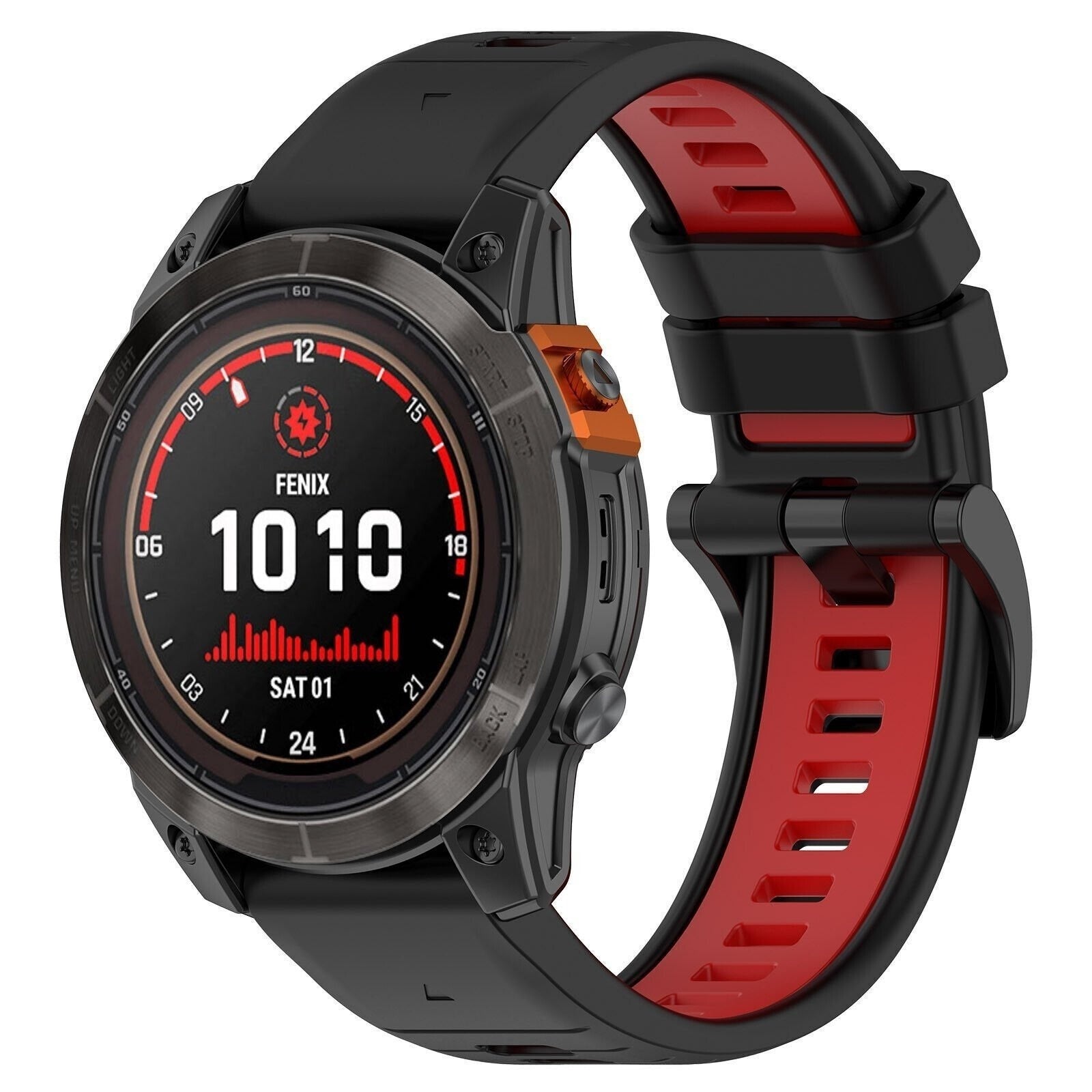 Garmin Tactix 8 - 47mm Sport Buckle Strap (Black/Red)