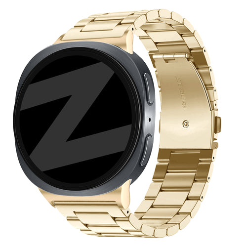 Bandz Samsung Galaxy Watch 8 - 44mm Steel Strap 'Classic' (Retro Gold)