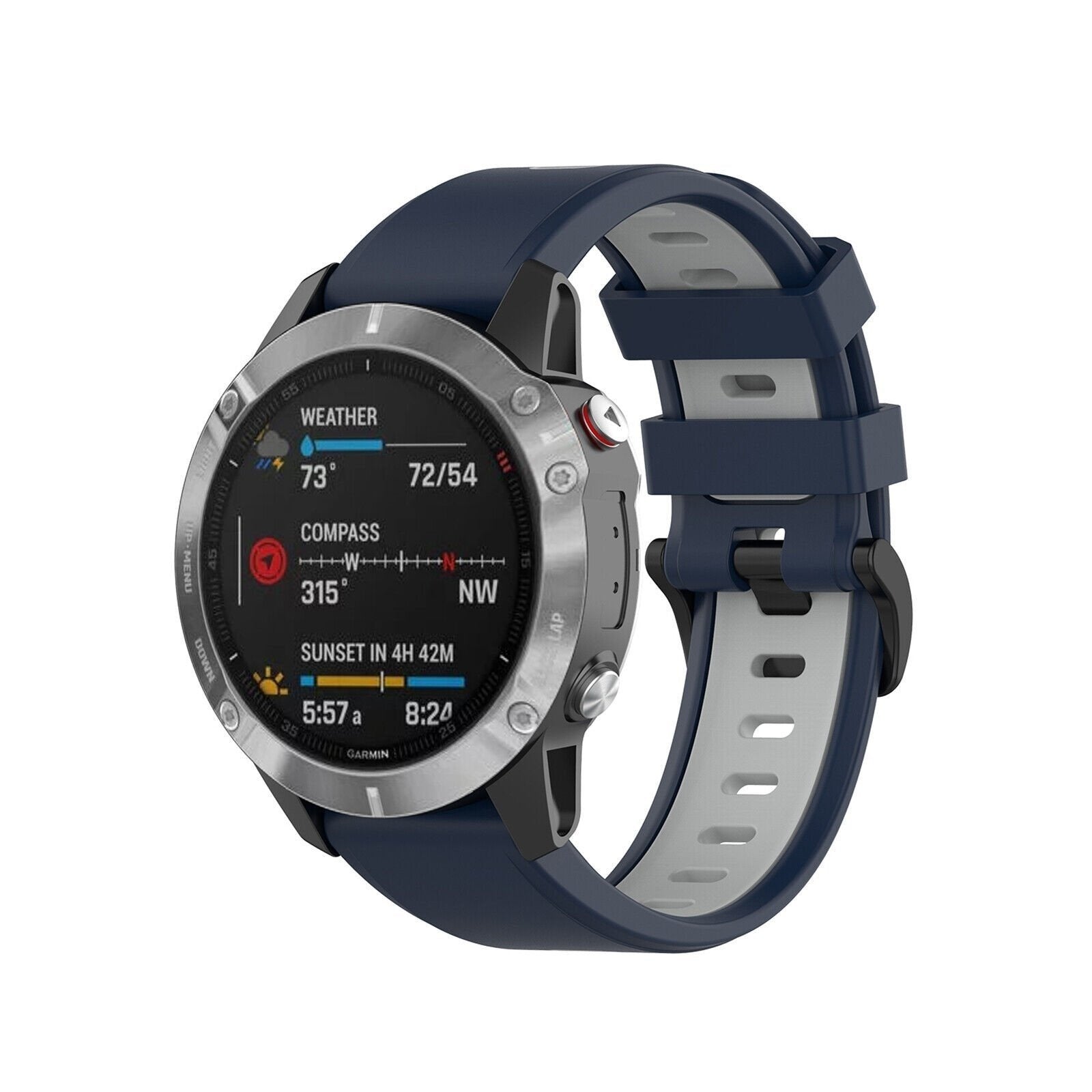 Garmin Tactix 8 - 51mm Sport Buckle Strap (Blue/Grey)