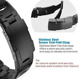 Garmin Instinct 3 - 50mm Titanium Strap (Black)