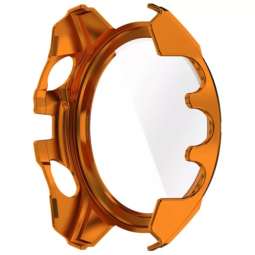 Garmin Fenix 8 - 47mm SOLAR Hard Case with Glass (Orange/Green)