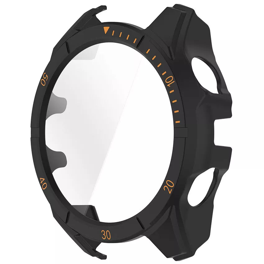 Garmin Fenix 8 - 47mm AMOLED Hard Case with Glass (Black/Orange)