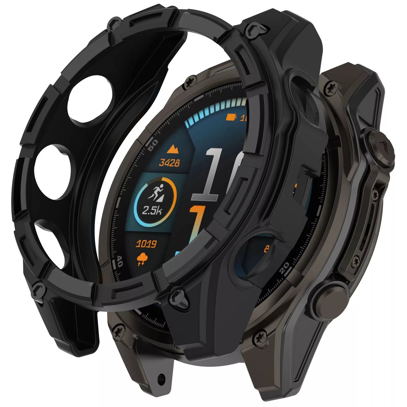 Garmin Fenix 8 - 47mm AMOLED Rugged TPU Case (Black)