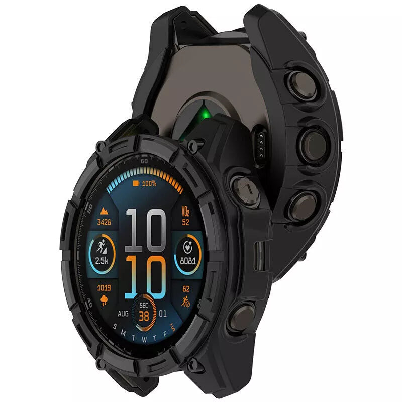 Garmin Fenix 8 - 47mm AMOLED Rugged TPU Case (Black)