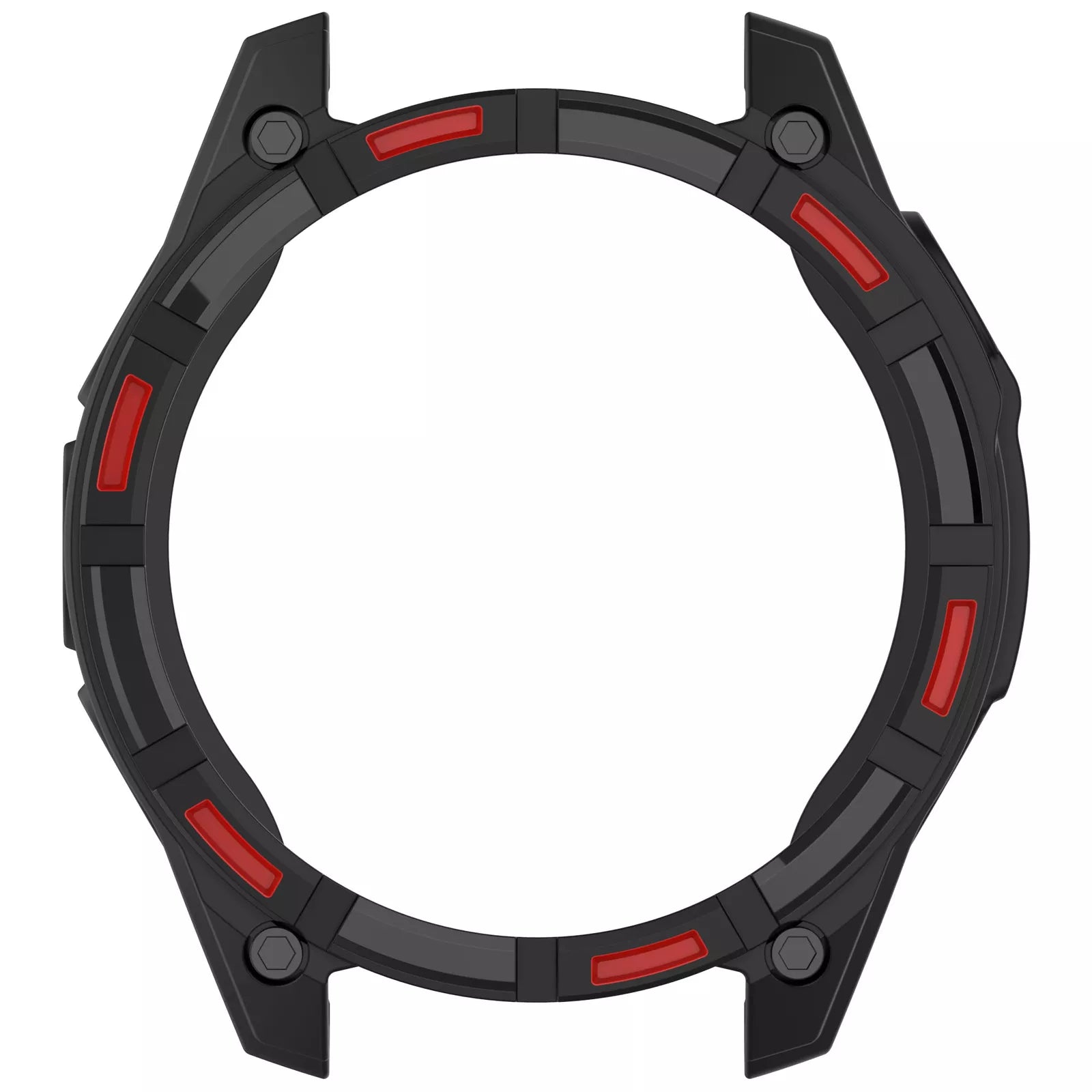 Garmin Fenix 8 - 51mm SOLAR Rugged TPU Case (Black/Red)