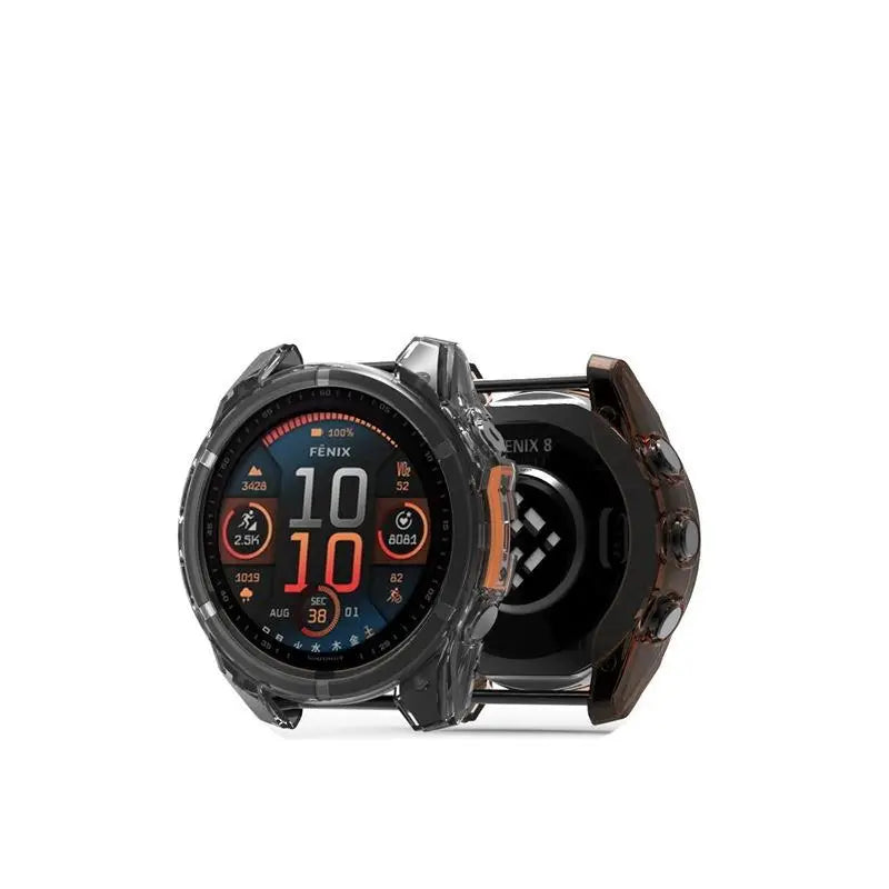 Garmin Fenix 8 - 47mm TPU Case (Transparent-Black)