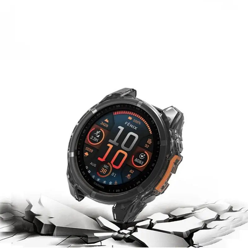 Garmin Fenix 8 - 47mm TPU Case (Transparent-Black)