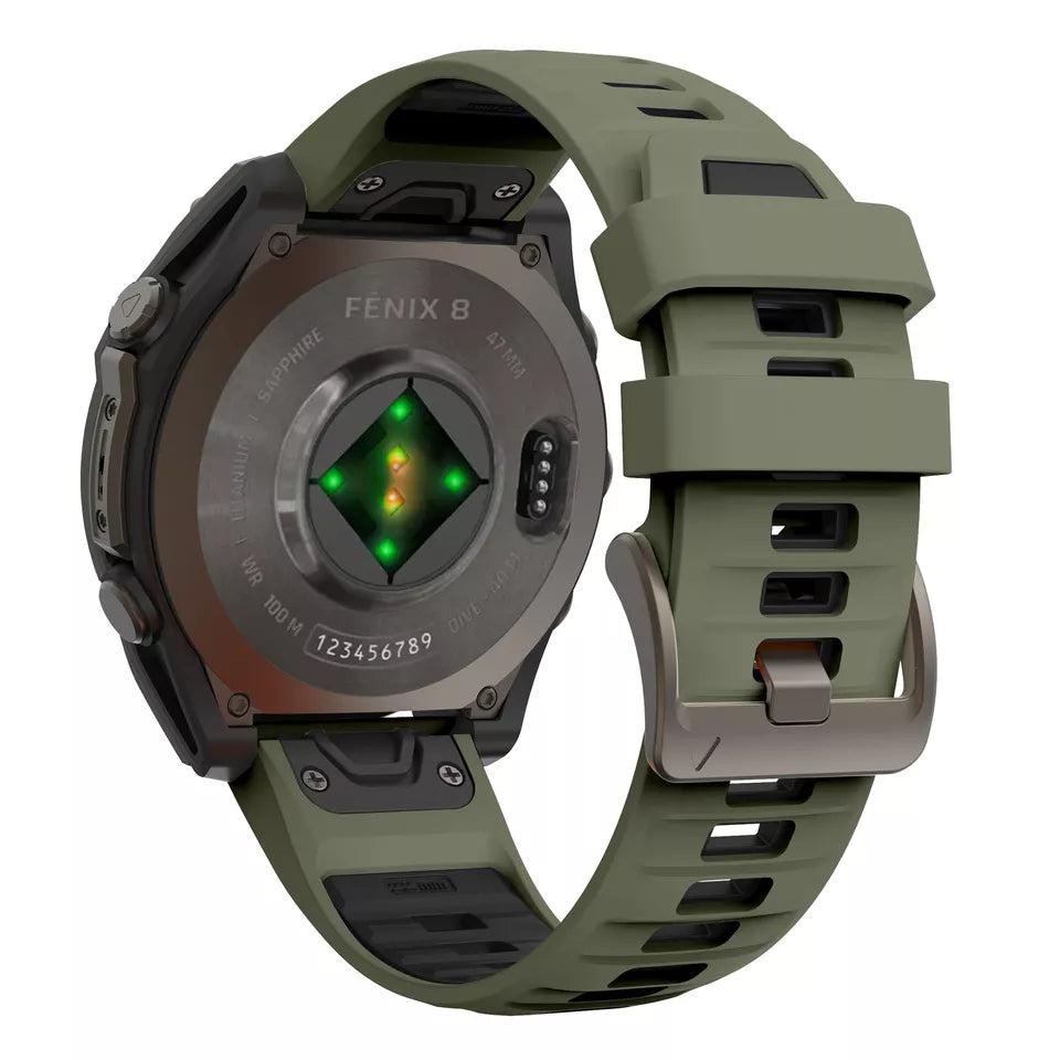 Garmin Fenix 8 Pro - 51mm Sport Strap with Buckle (Olive Green/Black)