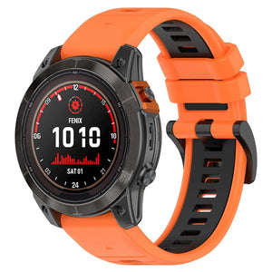 Garmin Quatix 8 - 51mm Sport Strap with Buckle (Orange/Black)
