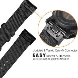 Garmin Instinct E - 45mm Nylon Buckle Strap (Black)