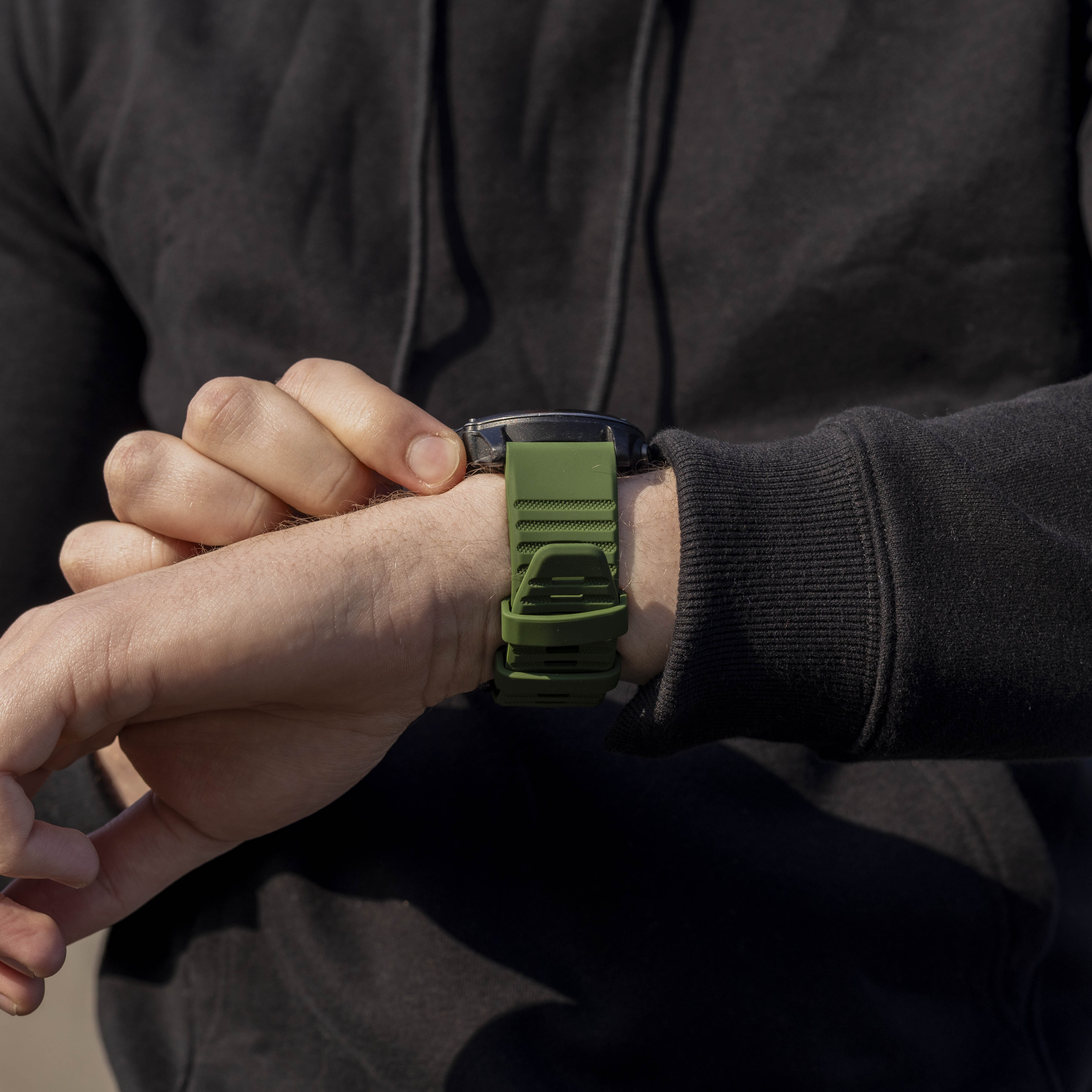 Garmin Instinct 3 - 50mm Silicone Strap (Dark Green)