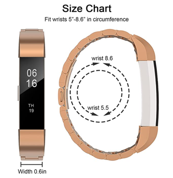 Fitbit Alta HR Steel Strap Rose Gold