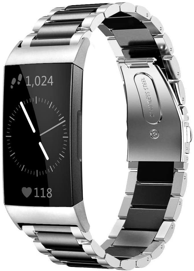 Fitbit Charge Steel Strap (Silver/Black)