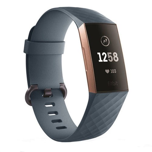 fitbit charge 4 silicone strap greyblue