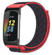 Fitbit Charge 5 Nylon Strap (Red/Black)