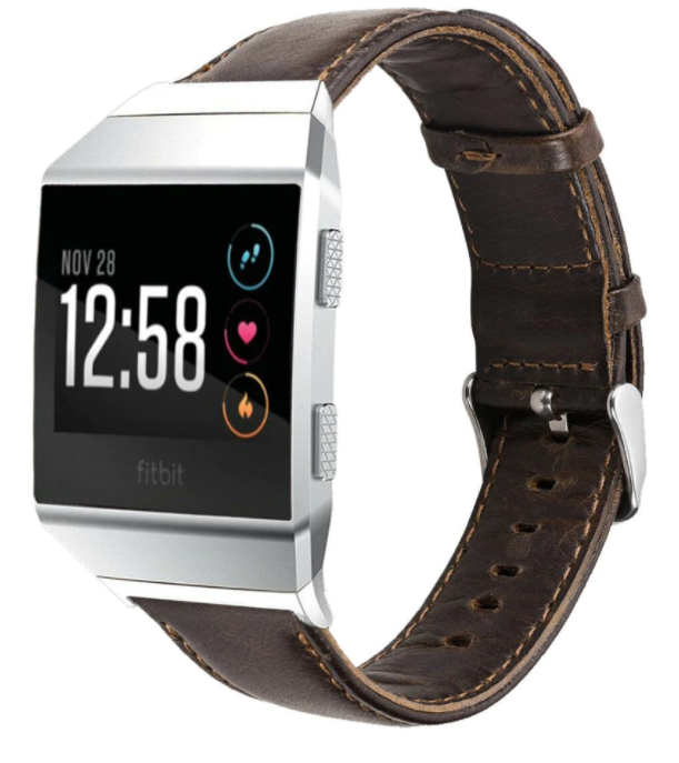 Fitbit Ionic Leather Strap Dark Brown