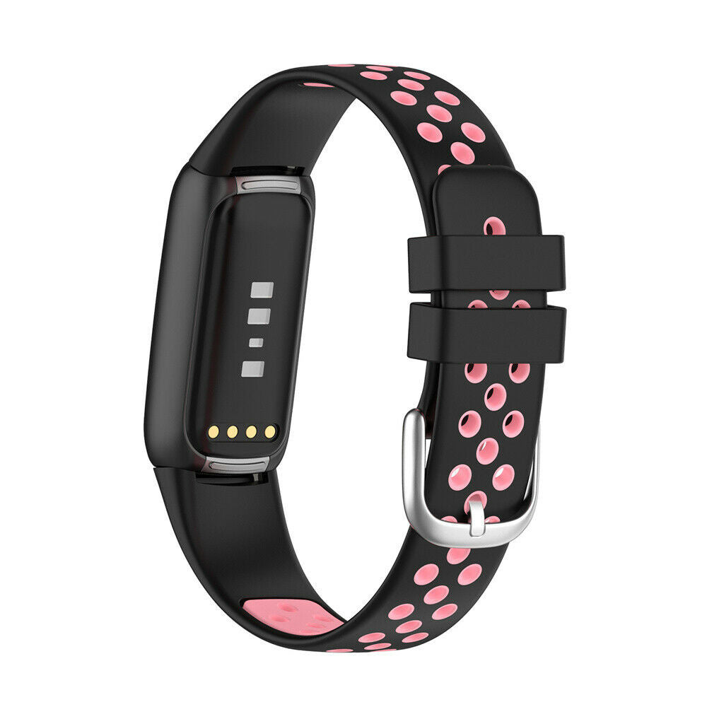 fitbit-luxe-silikonarmband-schwarz-rosa