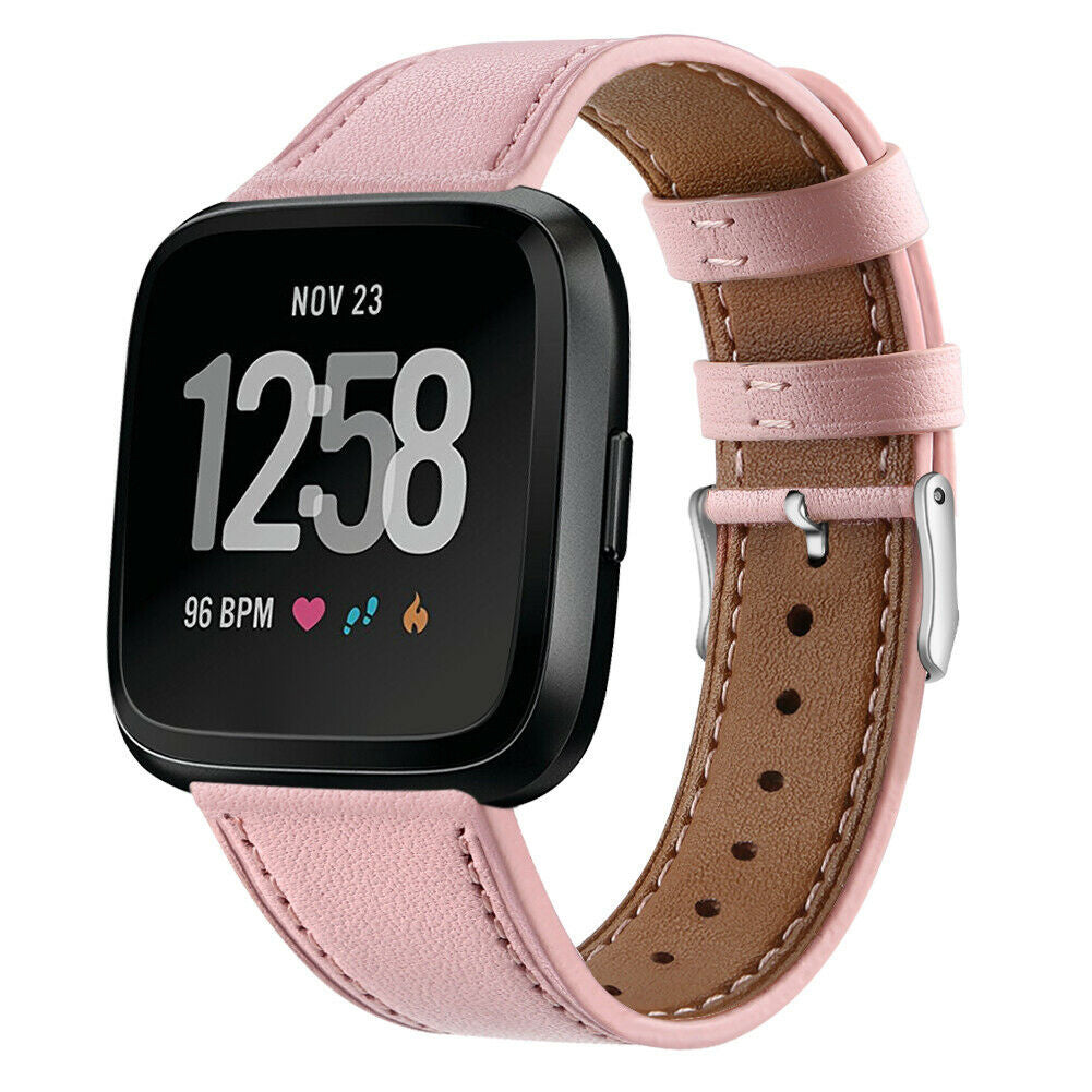 Fitbit Versa/Versa Leather Strap (Pink) - Main Image