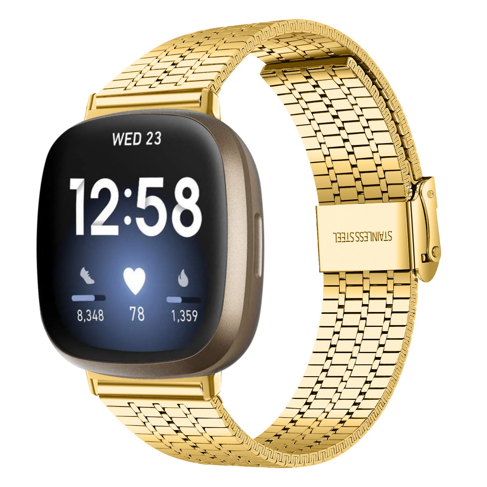 Fitbit Versa Fine Steel Strap (Gold) - Main Image