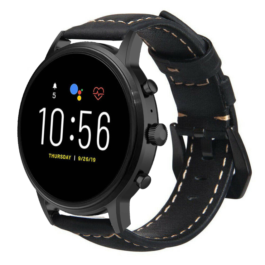 Fossil Gen Traditional Leather Strap (Black)1