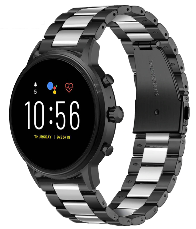 Fossil Gen Steel Strap (Black/Silver) - Main Image