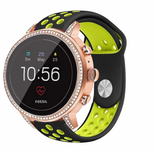 fossil-gen-5e-42mm-silicone-zwart-geel