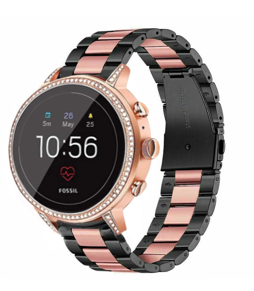 fossil-gen-5e-42mm-stalen-zwart-roze