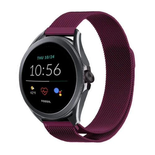 fossil-gen-5e-44mm-milanese-band-paars