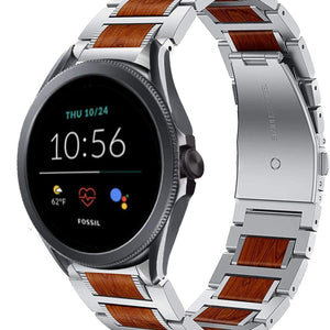 fossil-gen-5e-44mm-stalen-houten-band-zilver