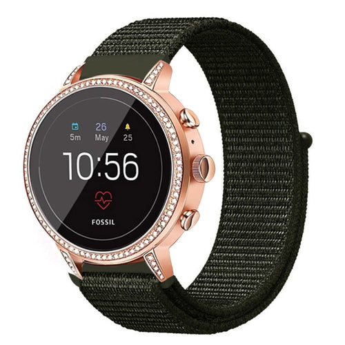 fossil-gen-5e-nylon-bandje-donkergroen