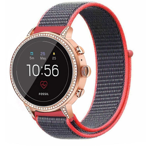 fossil-gen-5e-nylon-bandje-powder