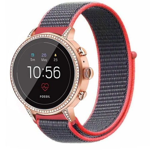 fossil-gen-5e-nylon-bandje-powder
