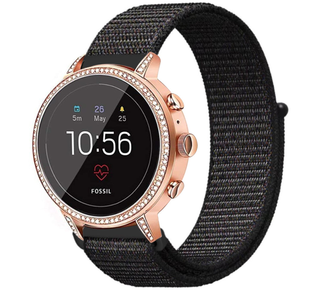 fossil-gen-5e-nylon-bandje-zwart