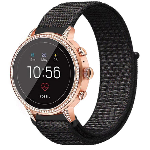 Fossil Gen 4 Venture (HR) Nylon Strap (Black)